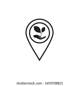 Ecology friendly location vector ilustration