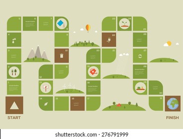 Ecology game. Vector illustration