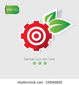 Ecology Gear symbol,vector