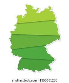 ecology Germany map concept- vector illustration