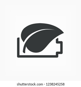 Ecology global eco friendly battery . icon. Vector  Eps 10 