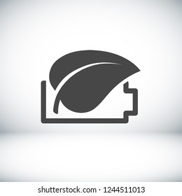 Ecology global eco friendly battery . icon. Vector  Eps 10 