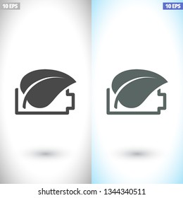 Ecology global eco friendly battery . icon. Vector  Eps 10 