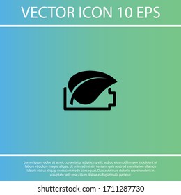 Ecology global eco friendly battery . icon. Vector  Eps 10 . Lorem Ipsum Flat Design 