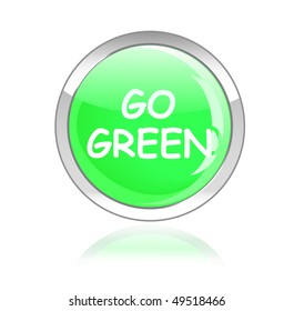 ecology glossy icon button on white background