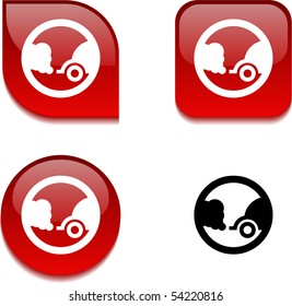 Ecology glossy vibrant web buttons.