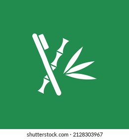 Ecology glyph icon. Bamboo toothbrush. Organic brush. Recycled materials concept.Filled flat sign. Isolated silhouette vector illustration