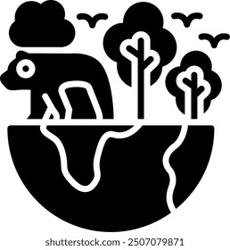 Ecology Glyph Vector Icon Design