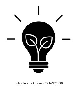 Icono de vector de glifos ecológicos que puede modificarse fácilmente 

