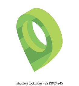 ecology gps pin isometric icon