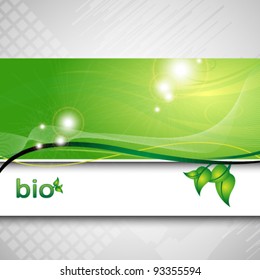 ecology green background card
