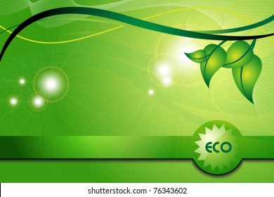 ecology green background with leaves