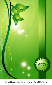 ecology green background with leaves