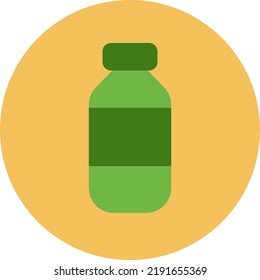Ecology green bottle, illustration, vector on a white background.