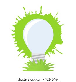 Ecology green bulb.