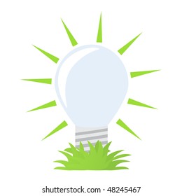 Ecology green bulb.