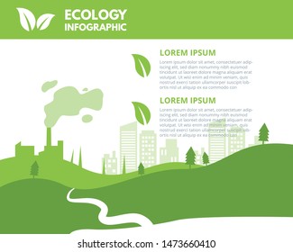 Ecology Green city Infographic Element with Vector illustration.