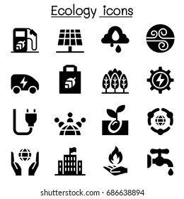 Ecology, Green Energy icon set