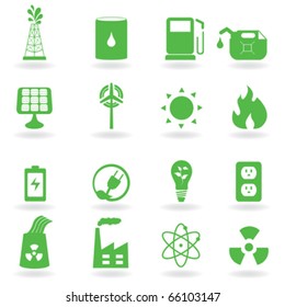 Ecology and green environment related icons