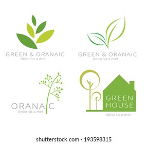 Ecology green icon.Eco green leaf.