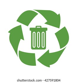 ecology green icons set on white background