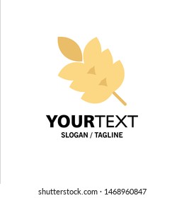 Ecology, Green, Leaf, Plant, Spring Business Logo Template. Flat Color. Vector Icon Template background