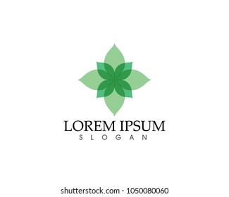 Ecology Green Leaf Simple Icon Symbol logo