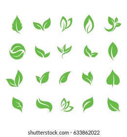 Ecology Green Leaf Simple Icon Symbol