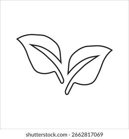 Icono de hojas verdes de ecología sobre fondo