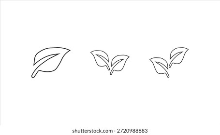 Icono de hojas verdes de ecología sobre fondo	