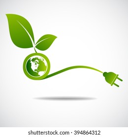 Ecology green save  earth concept