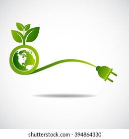 Ecology green save  earth concept