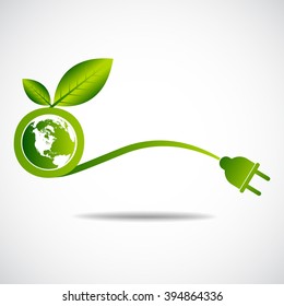 Ecology green save  earth concept