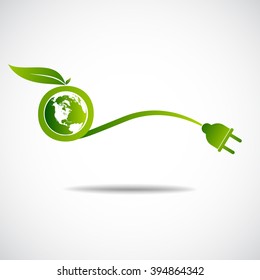 Ecology green save  earth concept