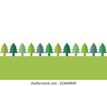 Ecology green tree concept. Flat company element. Vector shape.