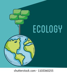 Ecology green world concept