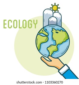 Ecology green world concept
