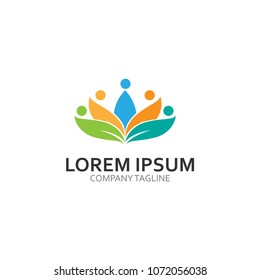 ecology group people logotype modern icon illustration
