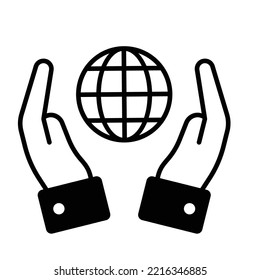Ecología Icono de vector de media glifo que puede modificarse fácilmente 

