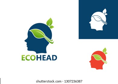Ecology Head Logo Template Design Vector, Emblem, Design Concept, Creative Symbol, Icon