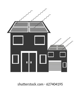 ecology house isolated icon