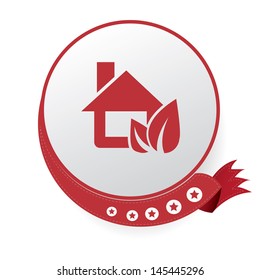 Ecology house symbol,vector