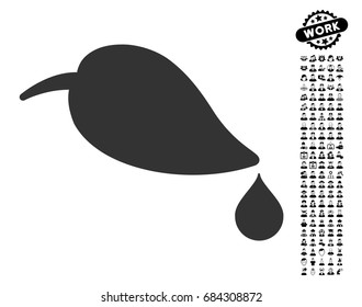 Ecology icon with black bonus professional clip art. Ecology vector illustration style is a flat gray iconic element for web design, app user interfaces.