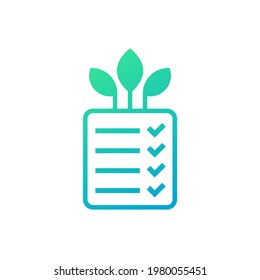 ecology icon with a checklist
