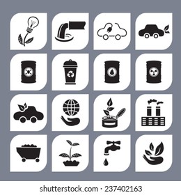  Ecology icon collection.Vector. EPS-10 (non transparent elements, non gradient)