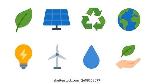 Icono de ecología. Conjunto de iconos Eco 