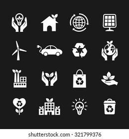 Ecology icon. Ecological icons. Vector Illustration. EPS10