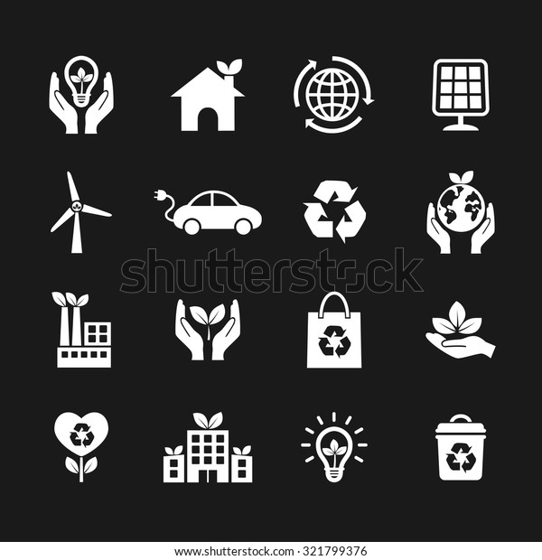 Ecology icon. Ecological icons. Vector\
Illustration. EPS10