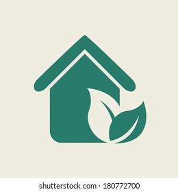 Icono de ecología. Diseño plano. EPS vectorial 10.