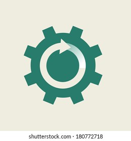 Icono de ecología. Diseño plano. EPS vectorial 10.
